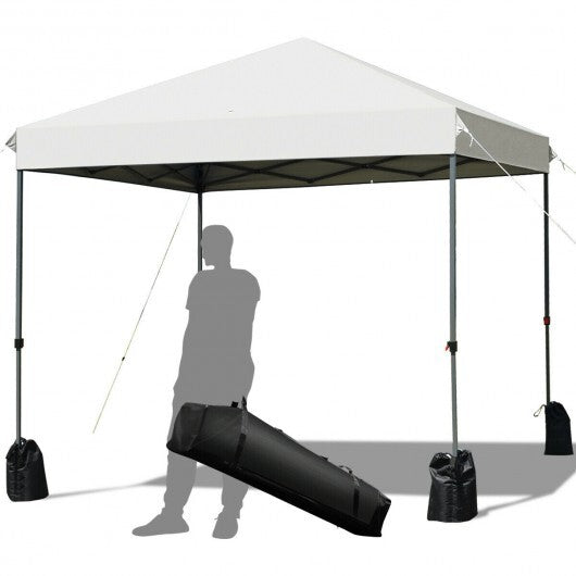 8'x8' Outdoor Pop up Canopy Tent w/Roller Bag-Blue LuxuryLifeWay Online Store
