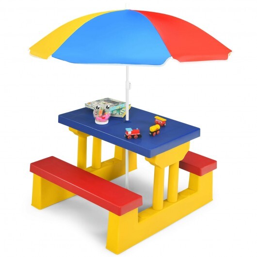 Kids Picnic Folding Table and Bench with Umbrella LuxuryLifeWay Online Store