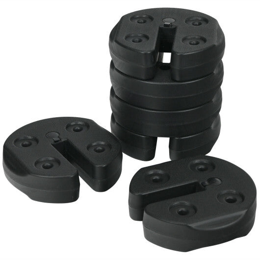 Set of 6 Canopy Weights 30lbs Weight Plate Kit with No-Pinch Design - Color: Black LuxuryLifeWay Online Store