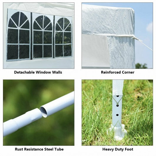 10 x 10 Feet Outdoor Side Walls Canopy Tent with 4 Removable Sidewalls LuxuryLifeWay Online Store