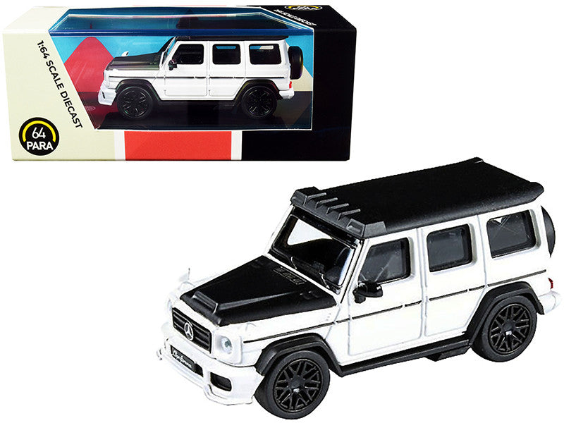 Mercedes AMG G63 Liberty Walk Wagon White with Black Hood and Top 1/64 Diecast Model Car by Paragon LuxuryLifeWay Online Store