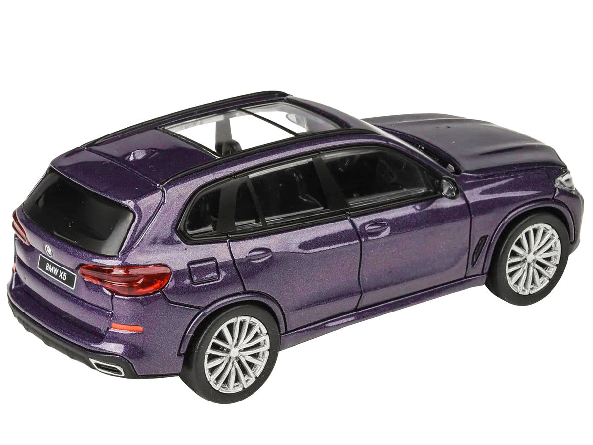 2018 BMW X5 Daytona Violet Metallic with Sunroof 1/64 Diecast Model Car by Paragon Models LuxuryLifeWay Online Store
