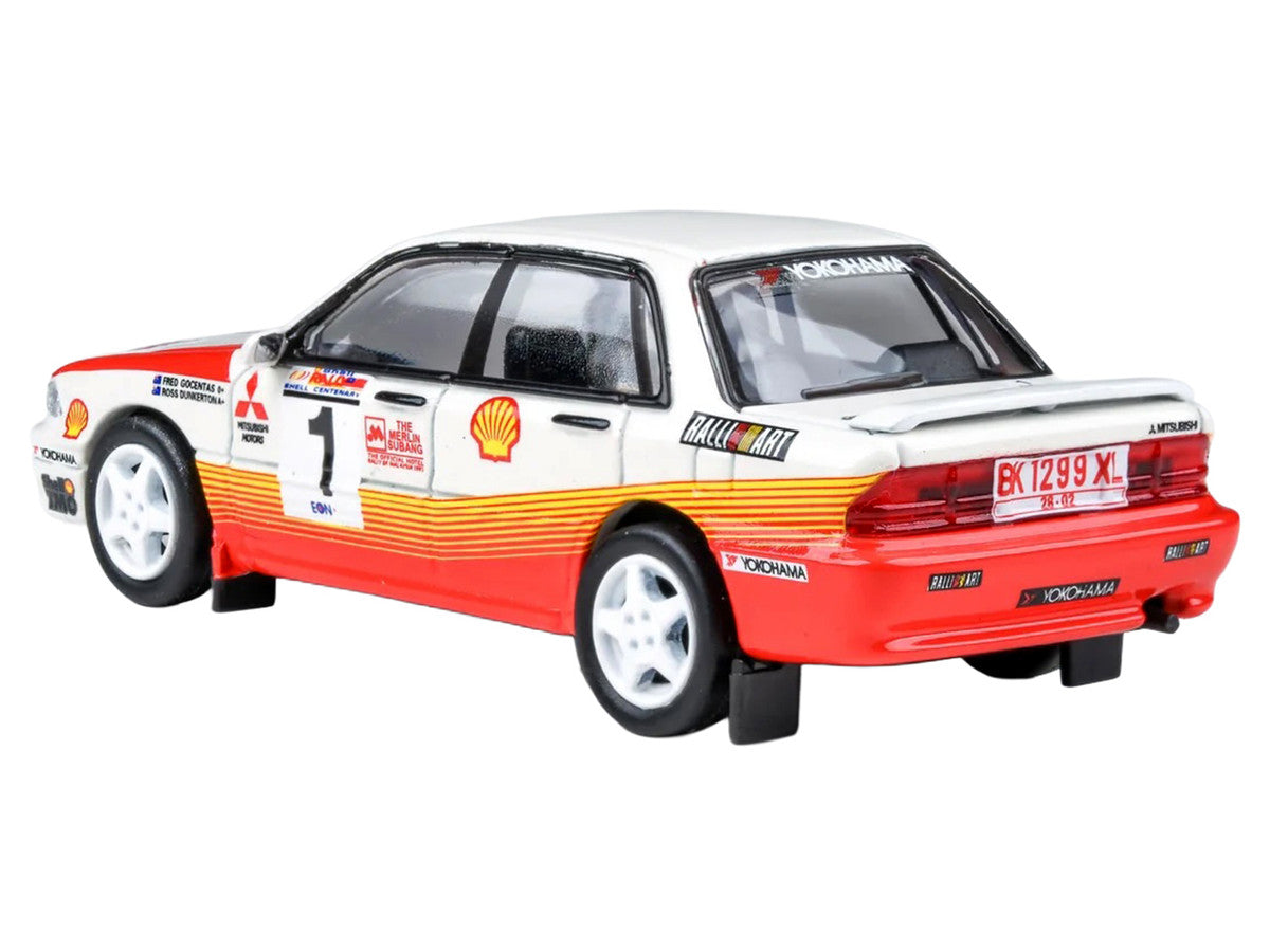 Mitsubishi Galant VR-4 RHD (Right Hand Drive) #1 Ross Dunkerton - Fred Gocentas Winner "APRC Rally Malaysia" (1991) 1/64 Diecast Model Car by Paragon Models LuxuryLifeWay Online Store