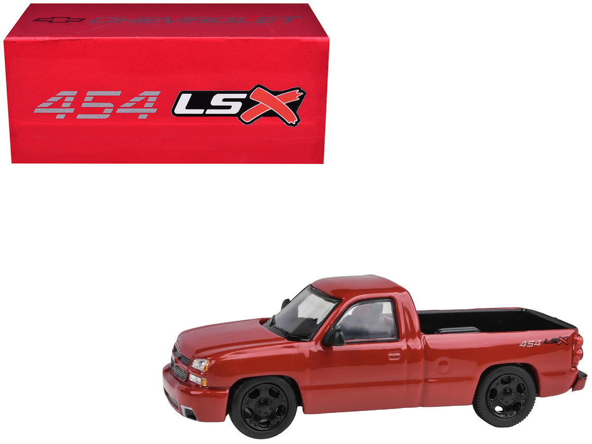2006 Chevrolet Silverado 454 LSX Pickup Truck Victory Red 1/64 Diecast Model Car by Paragon Models LuxuryLifeWay Online Store
