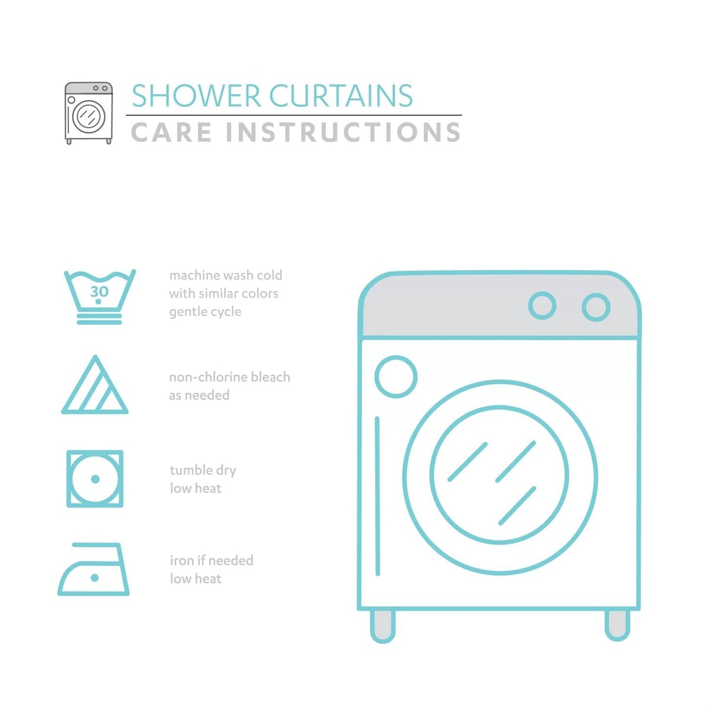 72-inch Pastel Blue Chenille Cotton Shower Curtain with Chevron Pattern LuxuryLifeWay Online Store