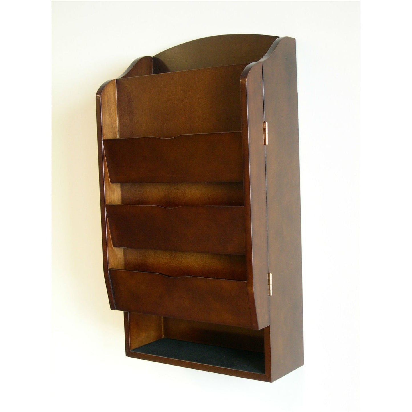 Door / Wall Mount Organizer Letter Holder Mail Sorter in Dark Walnut LuxuryLifeWay Online Store