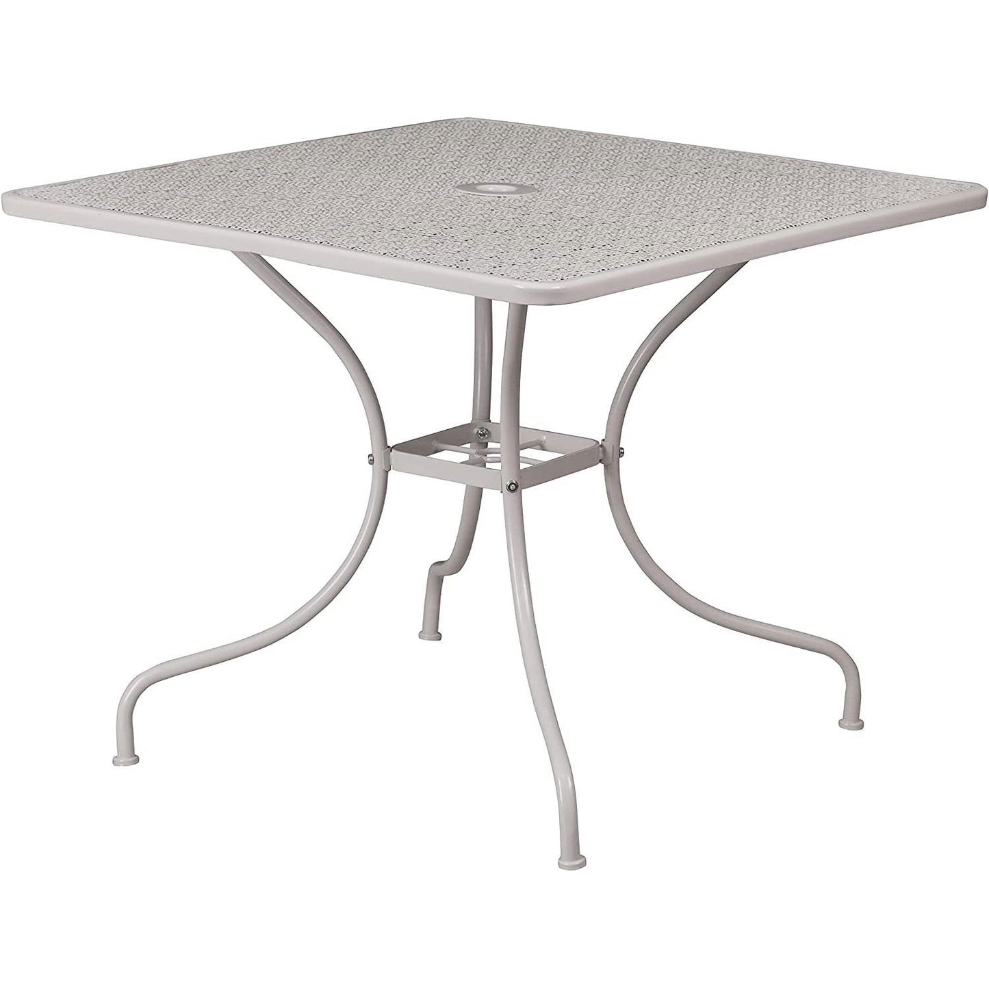 3-Piece Grey Steel Metal Outdoor Patio Furniture Set with 2 Chairs and 1 Table LuxuryLifeWay Online Store