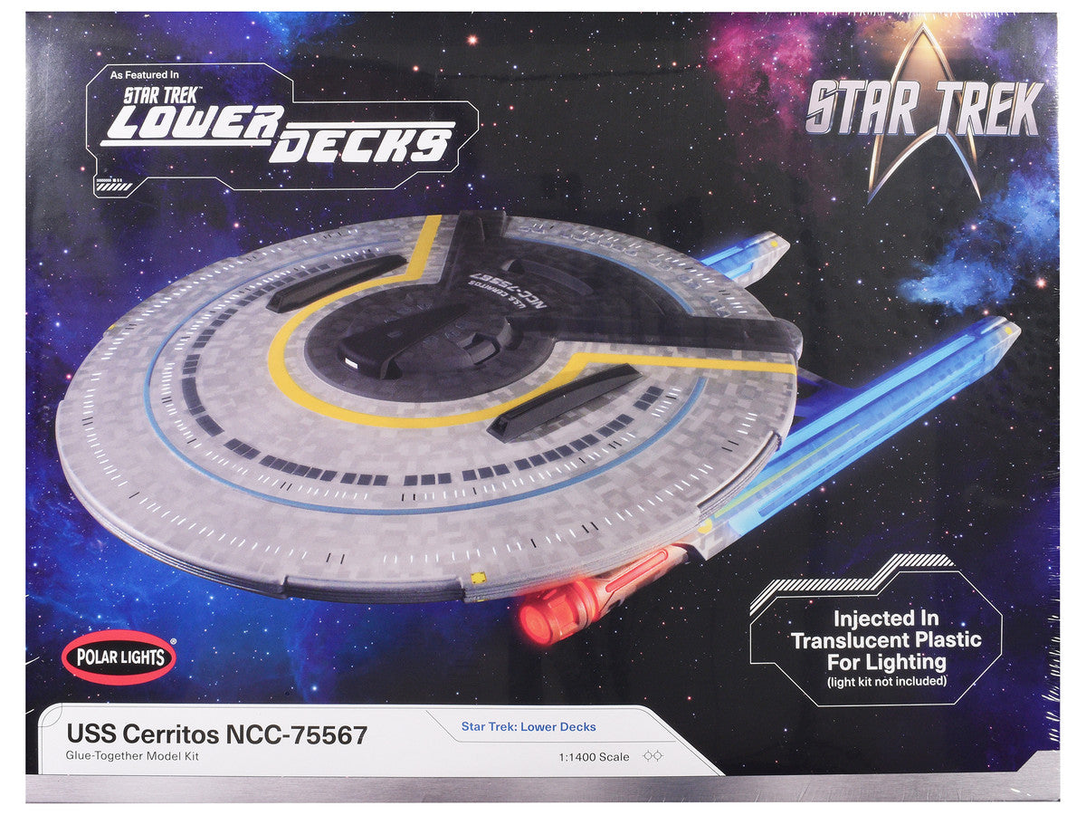 Skill 2 Model Kit USS Cerritos NCC-75567 Spacecraft "Star Trek: Lower Decks" (2020-2024) TV Series 1/1400 Scale Model by Polar Lights LuxuryLifeWay Online Store