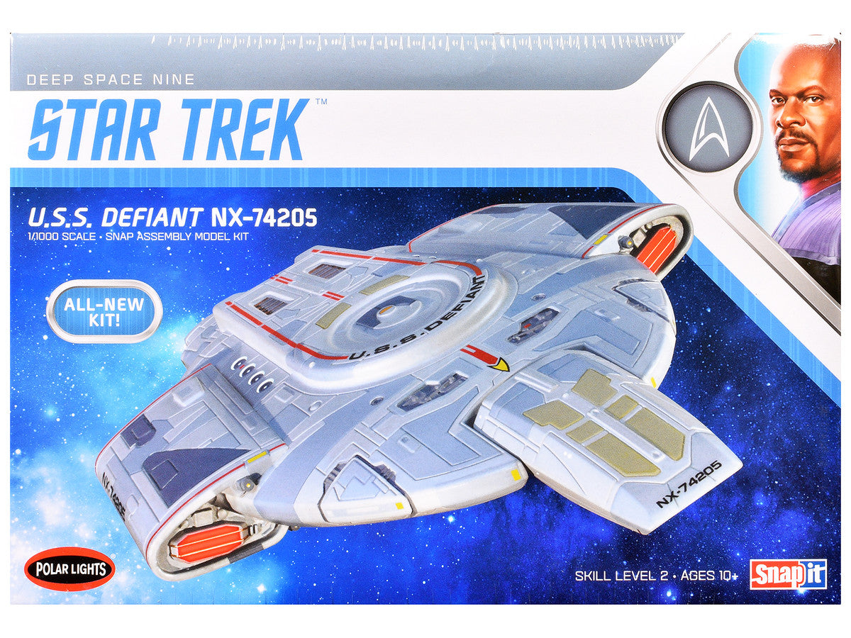 Skill 2 Snap Model Kit USS Defiant NX-74205 Starship "Star Trek: Deep Space Nine" (1993-1999) TV Series 1/1000 Scale Model by Polar Lights LuxuryLifeWay Online Store