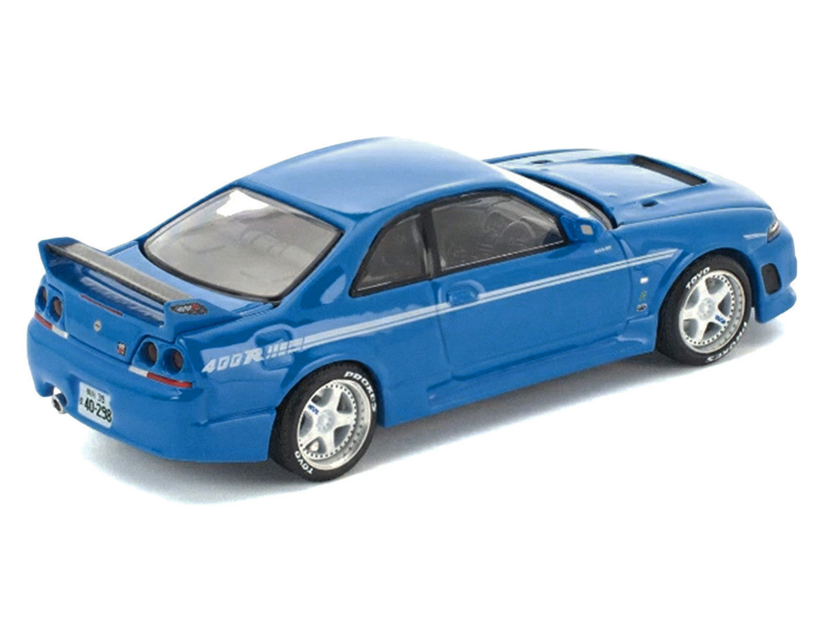 GT-R R33 400R RHD (Right Hand Drive) Champion Blue with White Stripes "Enigma Exclusive Edition" 1/64 Die Cast Model Car by Pop Race LuxuryLifeWay Online Store