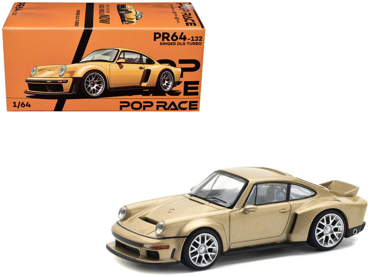 Singer DLS Turbo Gold Metallic 1/64 Diecast Model Car by Pop Race LuxuryLifeWay Online Store