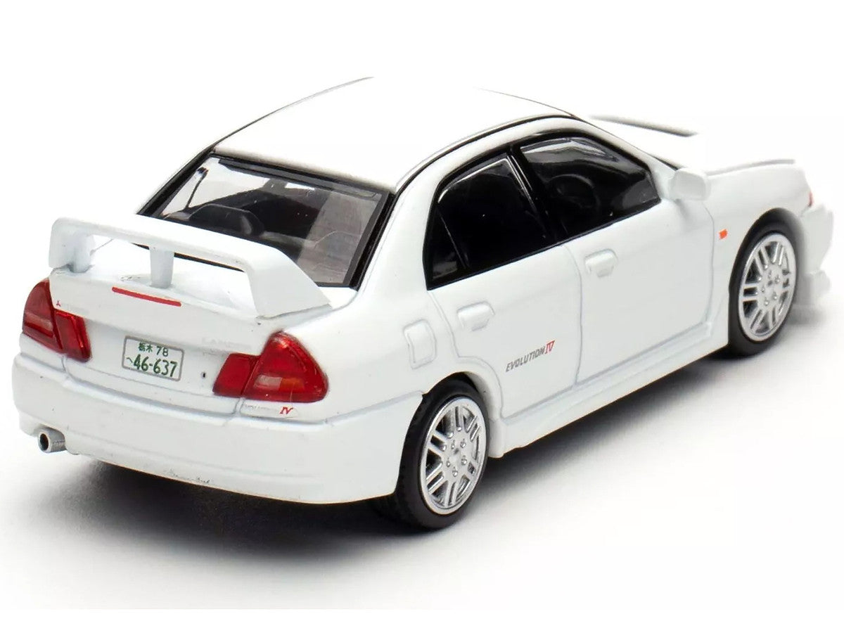 Mitsubishi Lancer Evolution IV RHD (Right Hand Drive) White "Indonesia Diecast Expo 2024 Exclusive" 1/64 Diecast Model Car by Pop Race LuxuryLifeWay Online Store