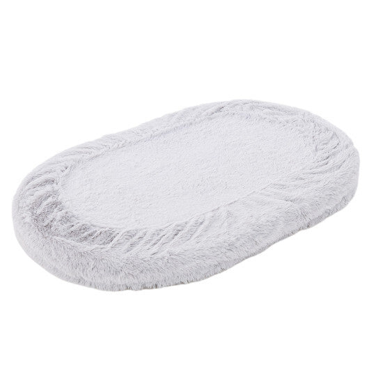 Washable Fluffy Human Dog Bed with Soft Blanket and Plump Pillow-Brown LuxuryLifeWay Online Store