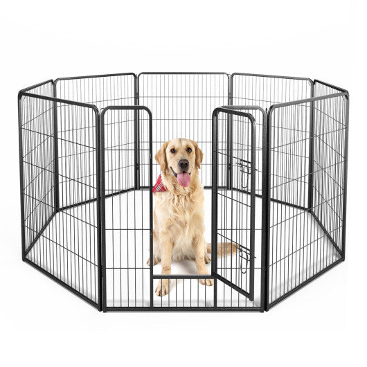 8 Panel 24 Inch Height Pet Fence Indoor Outdoor-24 inch LuxuryLifeWay Online Store