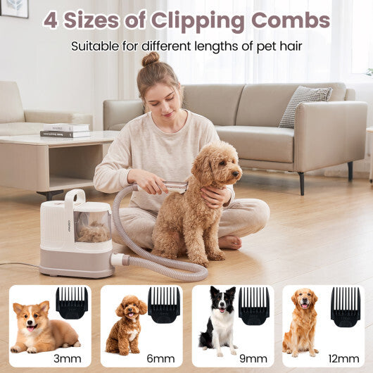 9-in-1 Dog Grooming Vacuum Kit for Shedding with 3 Suction Modes and Clippers for Dogs and Cats Home Cleaning LuxuryLifeWay Online Store