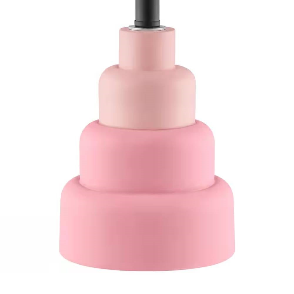 Small Pink Desk Light Table Lamp with White Fabric Shade for Bedside Nightstand LuxuryLifeWay Online Store
