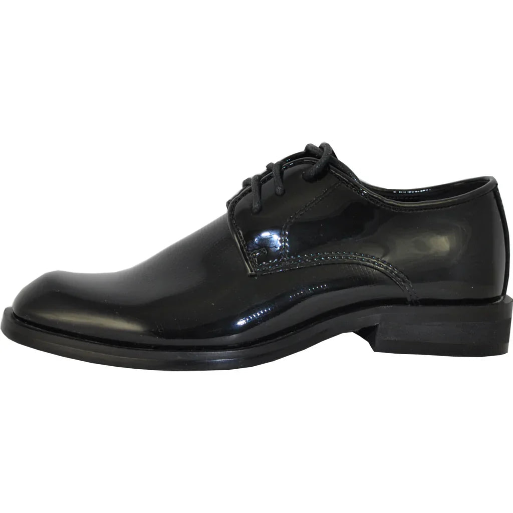 VANGELO Boy ROCKEFELLERKID Dress Shoe Formal Tuxedo for Prom & Wedding Black Patent LuxuryLifeWay Online Store