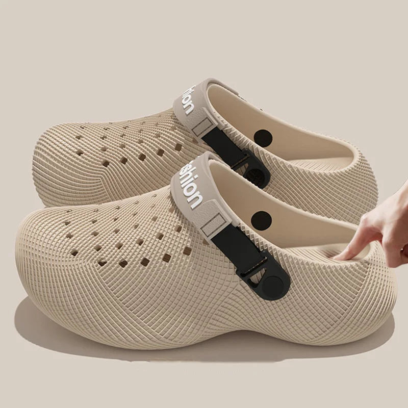 3D Design Chunky Platform Sandals Men 2026 Summer Slip On Non Slip Sport Sandals Men Outdoor Thick Bottom Eva Slippers Beach Pi-Mart