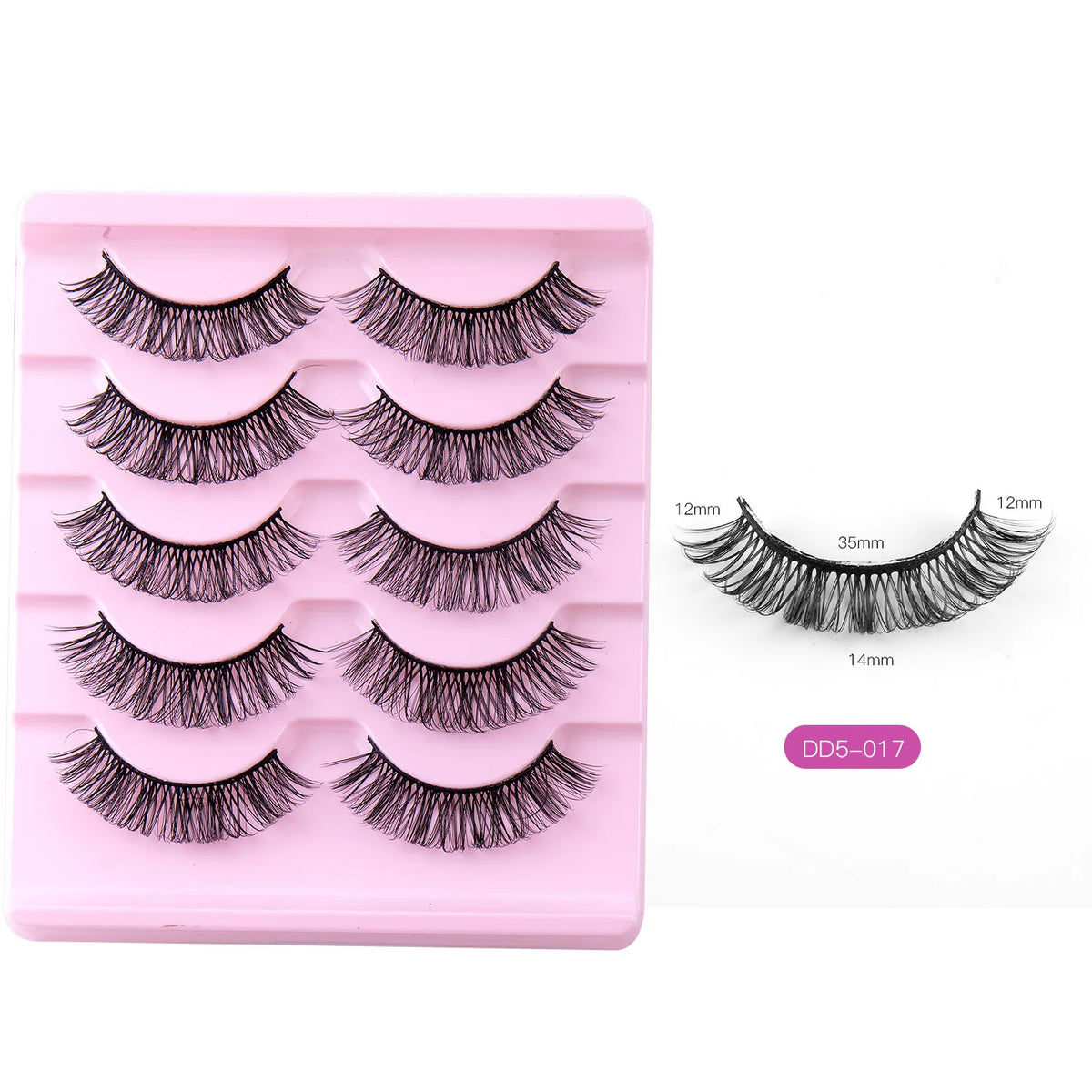Fashion Russian Strip Lashes 2/5/10 Pairs 3D Mink Lashes Natural Eyelashes Dramatic False Eyelashes Wholesale Eyelash Extension Pi-Mart