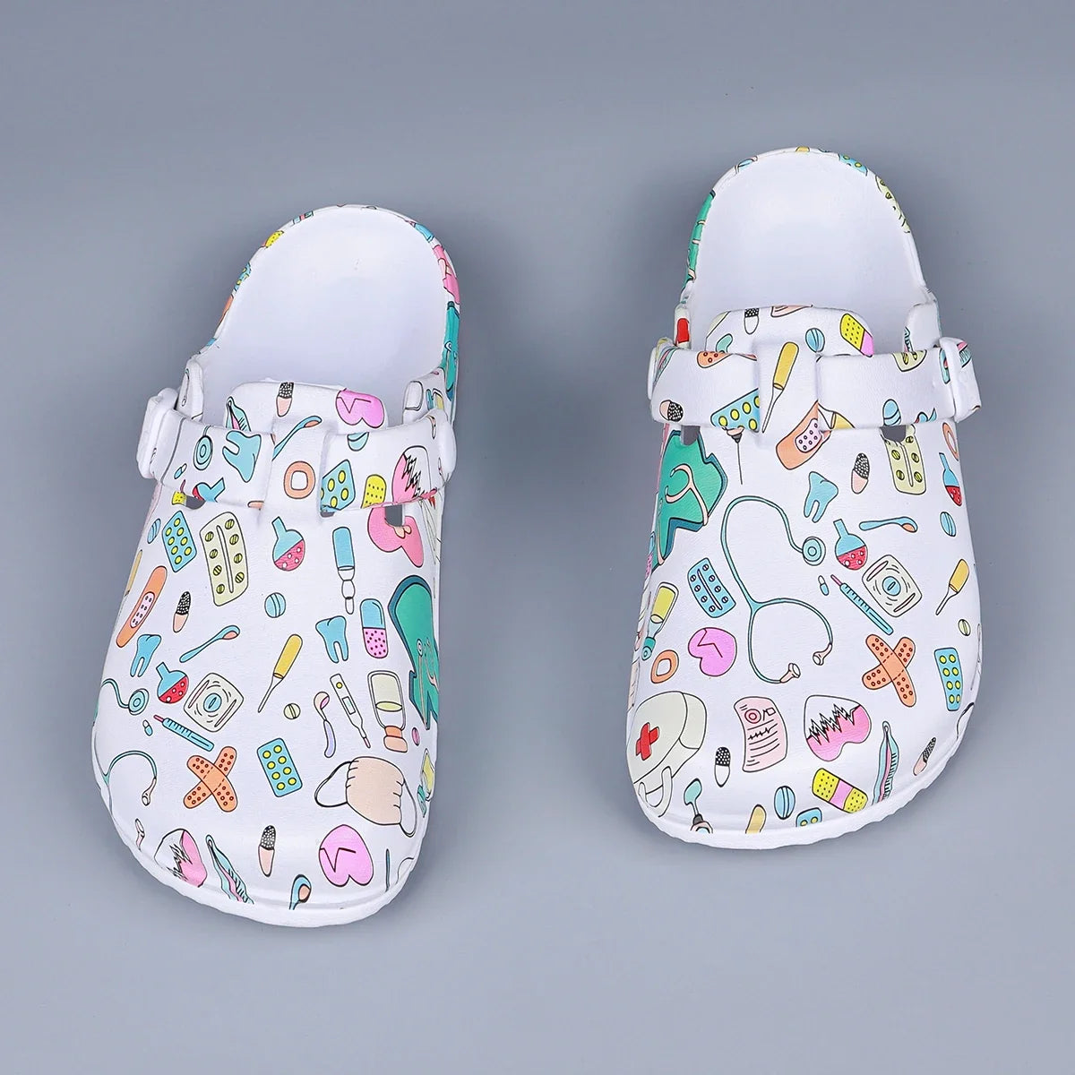 Comfortable Women's Shoes Non-Slip Eva Slippers Closed Toe Adjustable Buckle Strap,Soft Flat Sole Women's Clogs LadyShow.Store