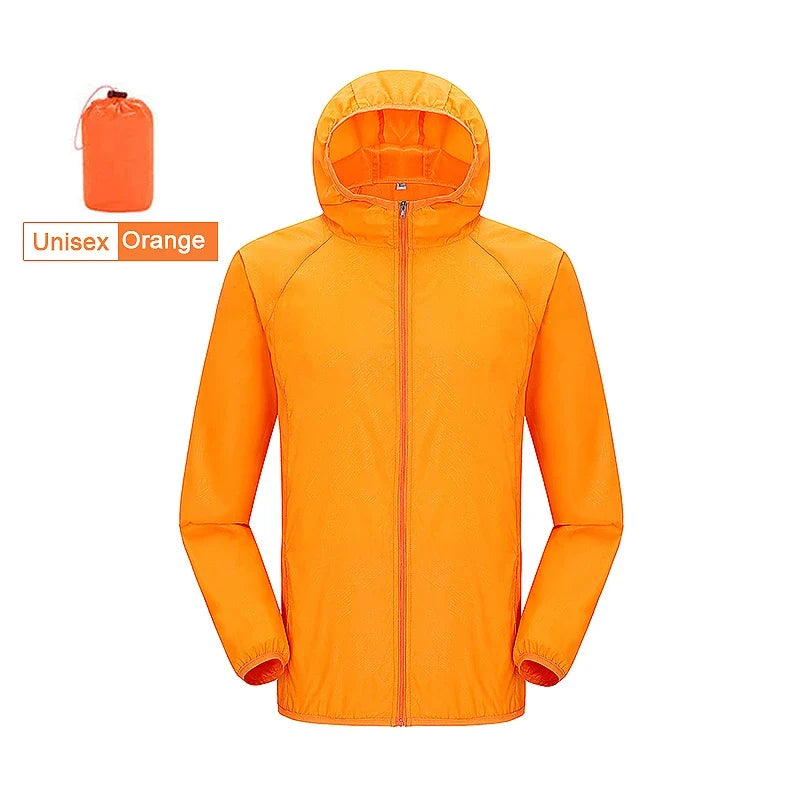 JNLN Men Women Hiking Jacket Unisex Waterproof Quick Dry Camping Windbreaker Outdoor Trekking Climbing Rain Coat Anti UV Clothes LadyShow.Store