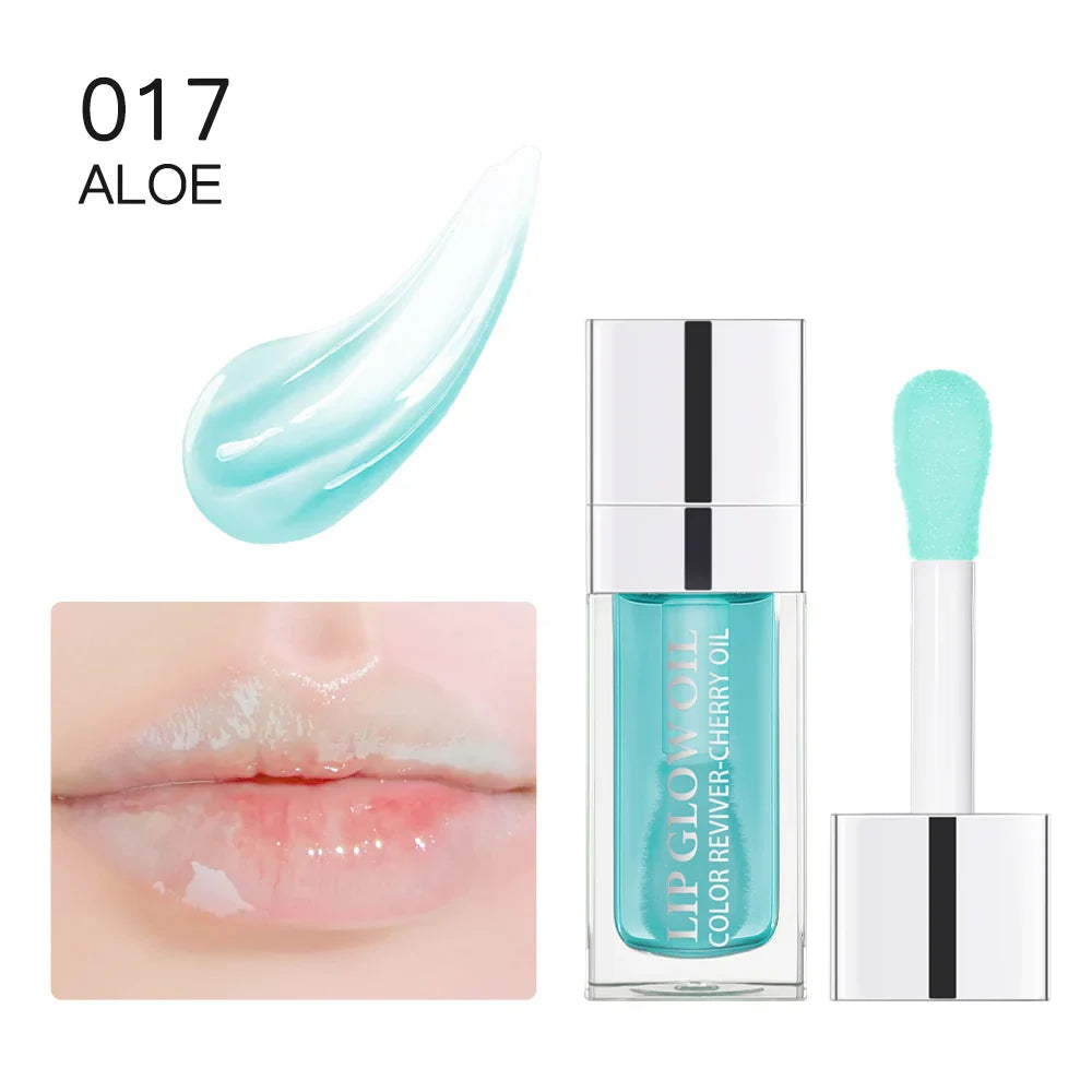 Crystal Jelly Moisturizing Lip Oil Plumping Lip Gloss Makeup Sexy Plump Lip Glow Oil Tinted Lip Plumper LadyShow.Store