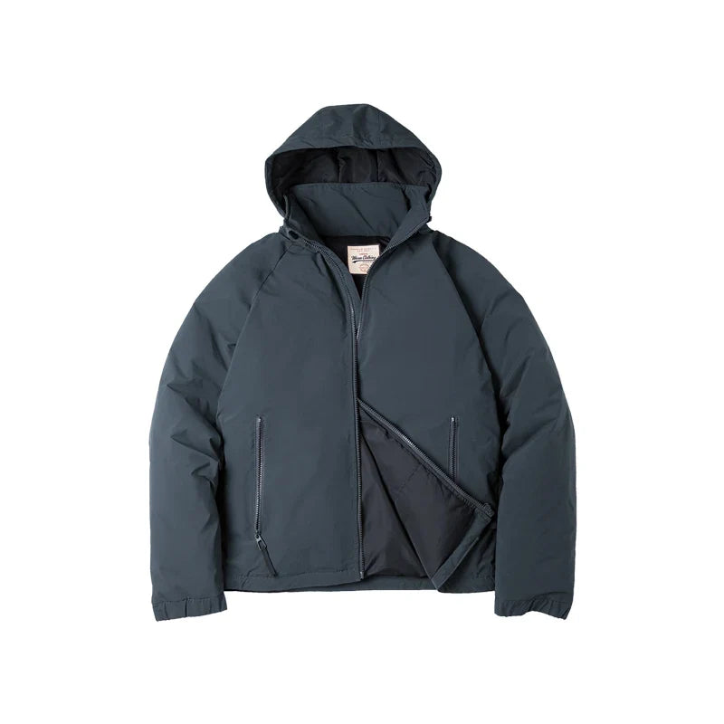 Maden Casual 90% White Duck Down Hooded Jacket Outdoor Windproof Warm Puffer Jacket Thickened Winter Coat for Men's Winter LadyShow.Store
