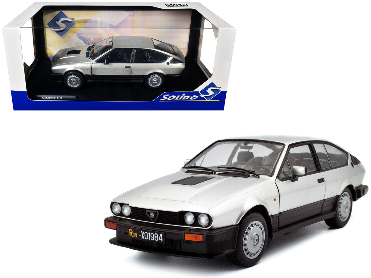 1984 Alfa Romeo GTV6 Silver Metallic 1/18 Diecast Model Car by Solido LuxuryLifeWay Online Store