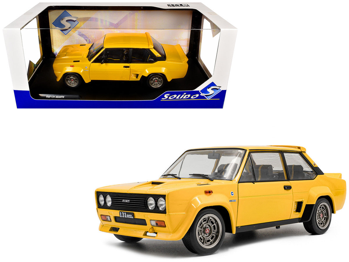 1980 Fiat 131 Abarth Yellow 1/18 Diecast Model Car by Solido LuxuryLifeWay Online Store