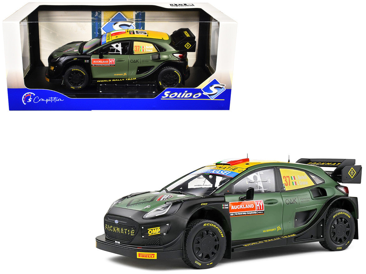 Ford Puma Rally1 Hybrid #37 Lorenzo Bertelli - Lorenzo Granai "Rally New Zealand" (2022) "Competition" Series 1/18 Diecast Model Car by Solido LuxuryLifeWay Online Store