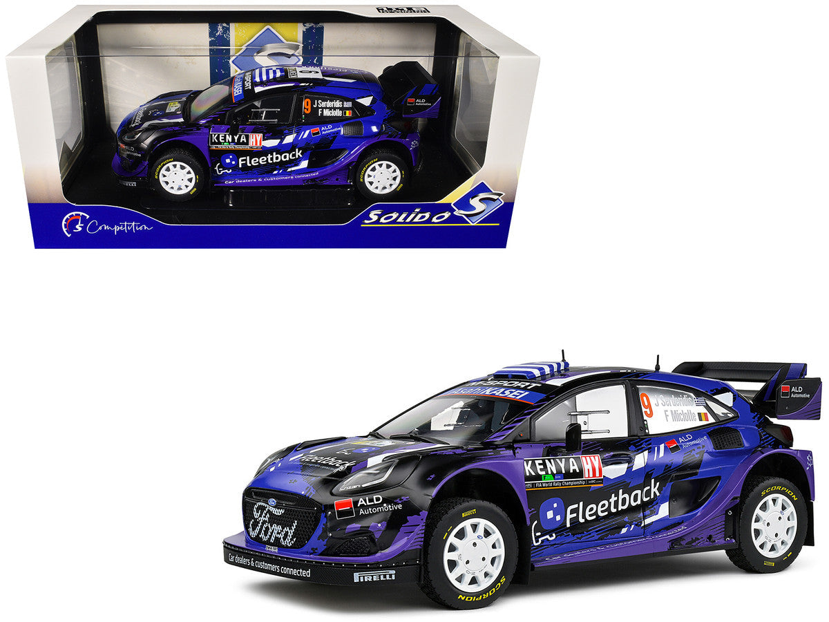 Ford Puma Rally1 Hybrid #9 Jourdan Serderidis - Frederic Miclotte "Safari Rally Kenya" (2022) "Competition" Series 1/18 Diecast Model Car by Solido LuxuryLifeWay Online Store
