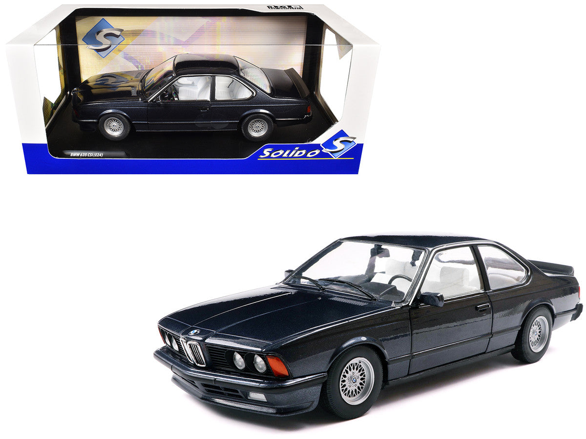 1984 BMW 635 CSI (E24) Macau Blue Metallic 1/18 Diecast Model Car by Solido LuxuryLifeWay Online Store