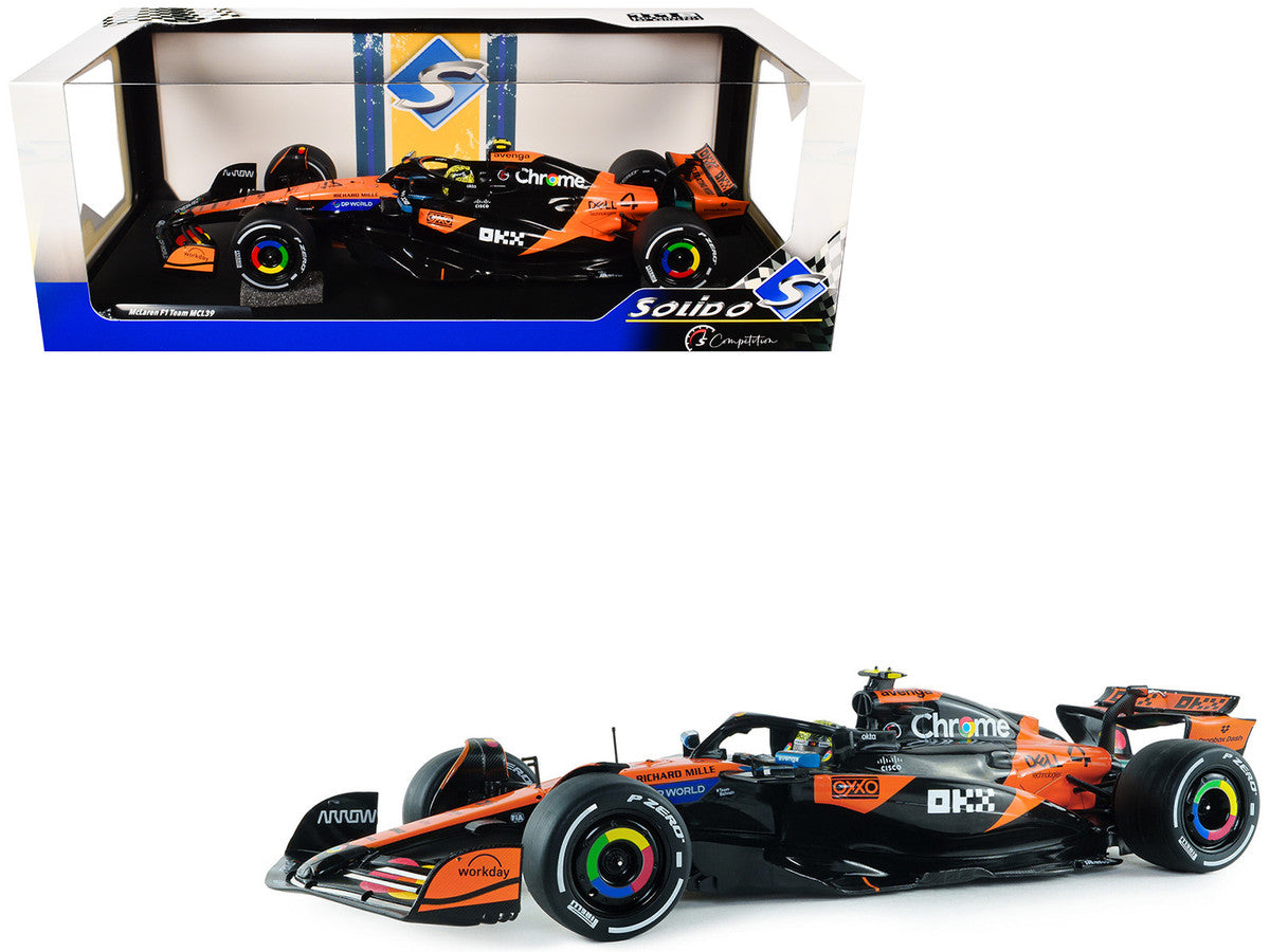 McLaren MCL39 #4 Lando Norris "OKX" Winner Formula One F1 "Australian GP" (2025) "Competition" Series 1/18 Diecast Model Car by Solido LuxuryLifeWay Online Store