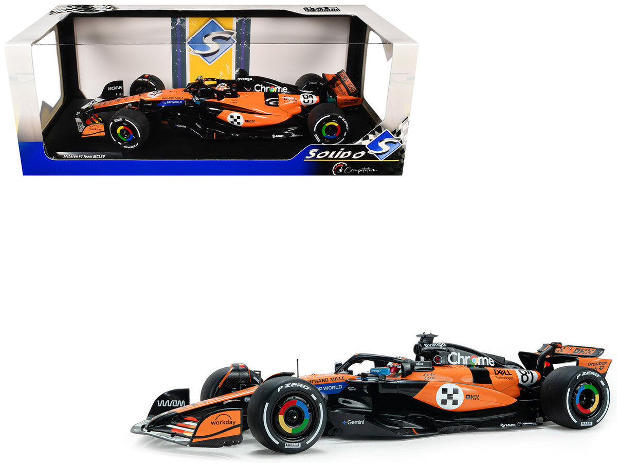 McLaren MCL39 #81 Oscar Piastri "OKX" 3rd Place Formula One F1 "Monaco GP" (2025) "Competition" Series 1/18 Diecast Model Car by Solido LuxuryLifeWay Online Store