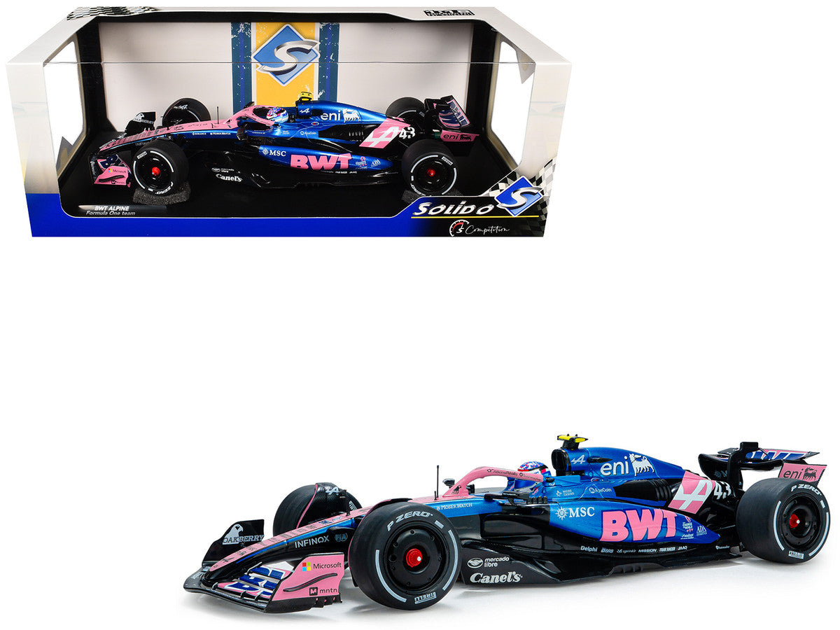 Alpine A525 #43 Franco Colapinto "BWT" Formula One F1 "Canadian GP" (2025) "Competition" Series 1/18 Diecast Model Car by Solido LuxuryLifeWay Online Store