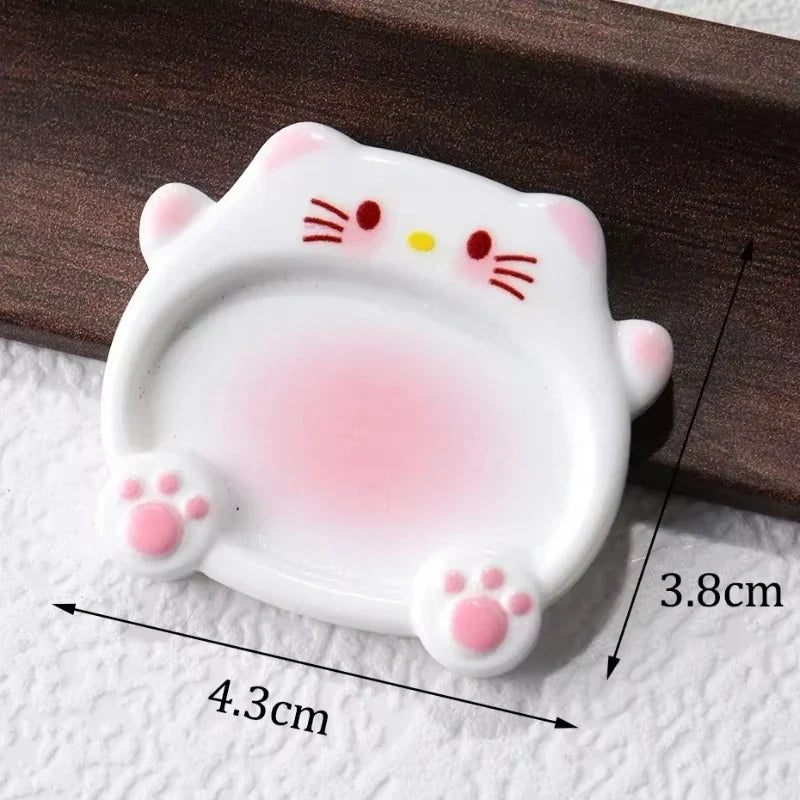 2pcs Cartoon Pig Color Palette Nail Art Mixing Color Drawing Pallet Gel Polish Nail Painting Board Color Palette Manicure Tools Tri Light Beauty
