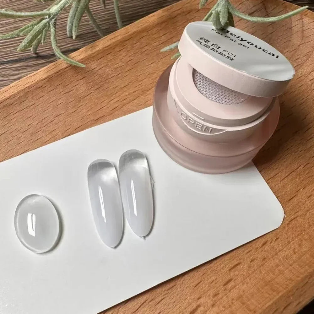 1Jar Black Pat Painting Gel Nail Polish with Air Cushion Gradient Matte Texture Nail Patting Glue Soak Off UV LED Nail Varnish 8 Tri Light Beauty