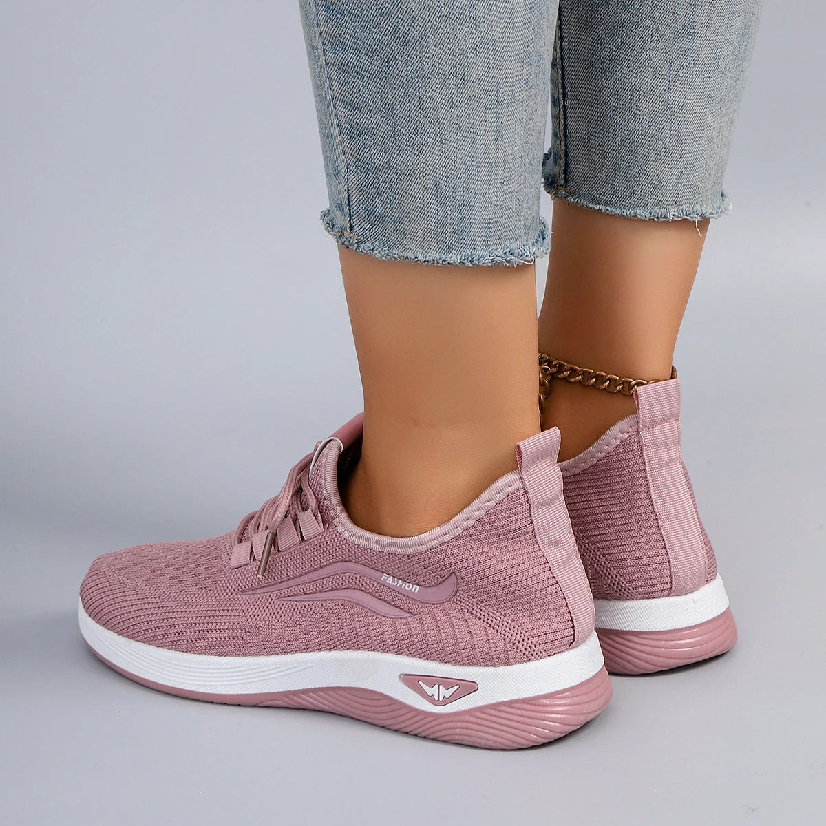 Spring and Autumn New Women's Casual Lace up Comfortable, Breathable, Lightweight and Wear-Resistant Sports Shoes Pi-Mart