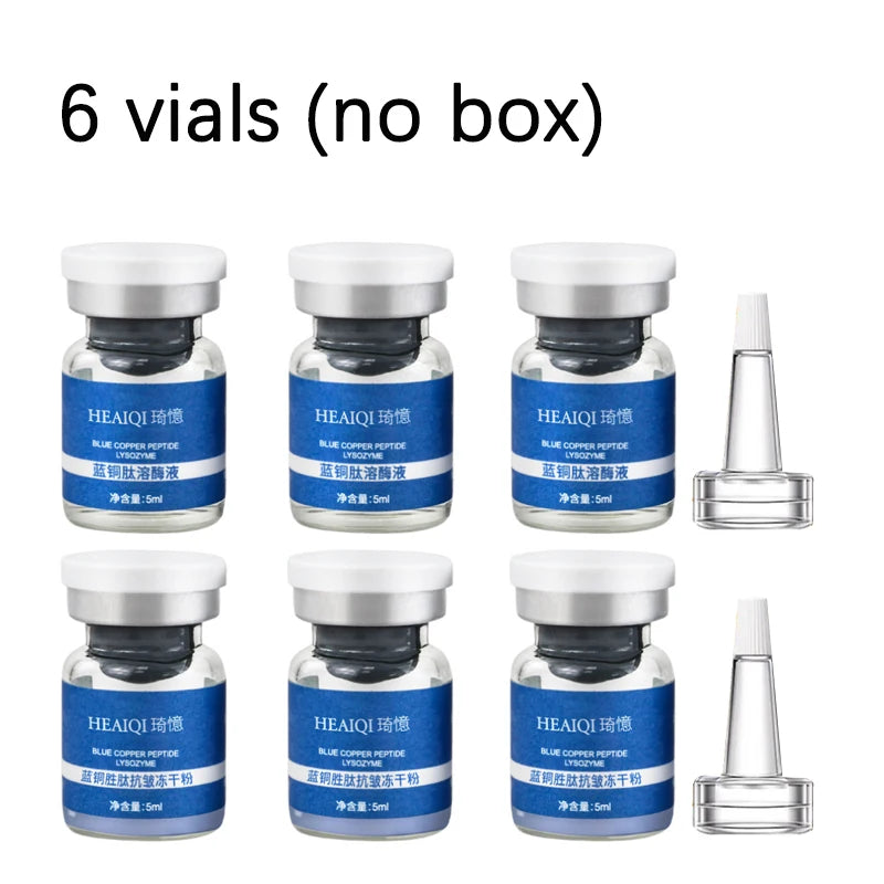 Facial Blue Copper Peptide Antioxidant Freeze-Dried Powder Essence Kit Repair Skin Moisturizing Rejuvenating Skin Care Pi-Mart