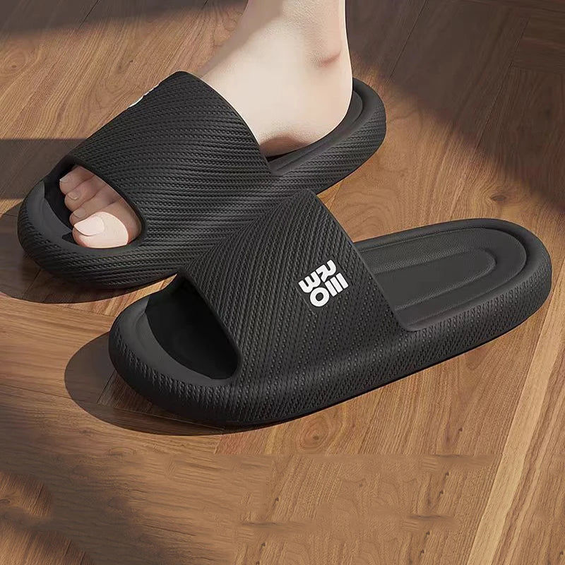 Summer Fashion Slippers Men Shoes Cloud Slippers For Men Home Flat Sandals Massage Flip Flops Couples Bathroom Indoor Slides Pi-Mart
