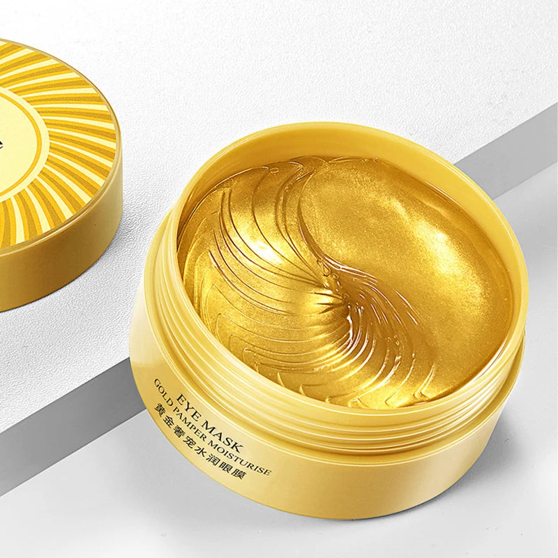120pcs BIOAQUA Gold Crystal Collagen Eye Mask Anti Dark Circles Anti-Wrinkles Seaweed Moisturizing Eye Patches Eyes Skin Care Pi-Mart