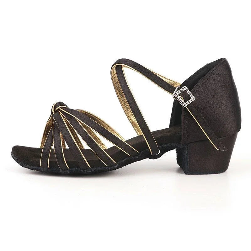 CLYFAN Children Dance Shoes for Girls Ballroom Latin shoes Ladies Modern Tango Dancing Women Latin Shoes Salsa Sandals LadyShow.Store