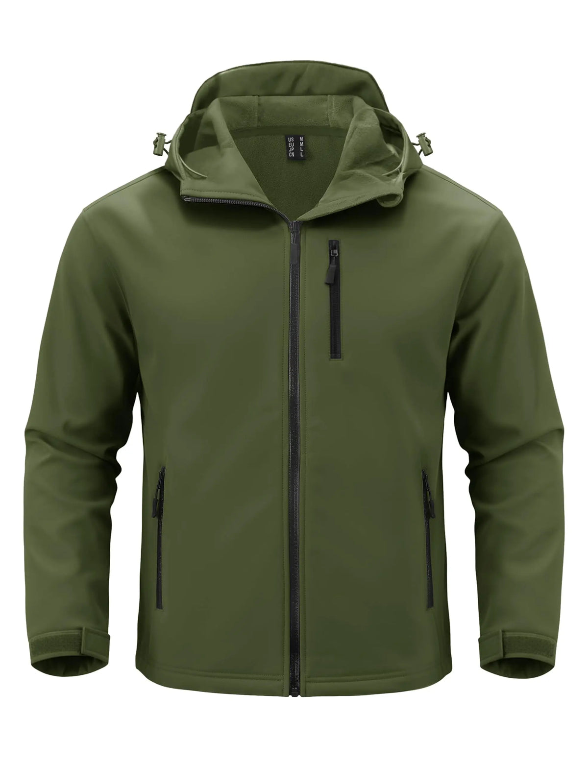 TACVASEN Hooded Rain Softshell Jacket Mens Fleece Lined Waterproof Jacket Work Jacket Outdoor Trekking Hiking Windbreaker Male Pi-Mart