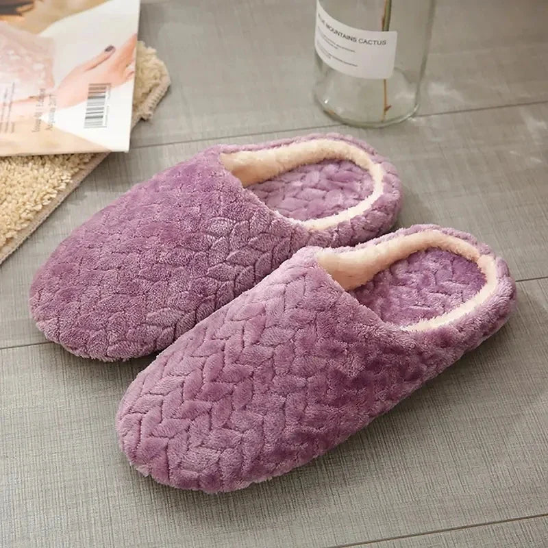 Unisex Fluffy Home Slippers Soft Lightweight Anti Slip Comfortable Indoor Slides for Autumn Winter LadyShow.Store