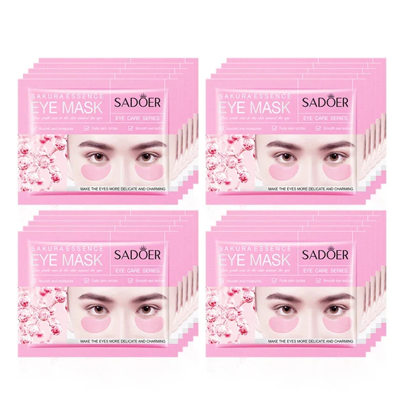 5/10/20 Pairs SADOER Crystal Collagen Eye Mask Anti Dark Circles Removal Eyes Bags Moisturizing Eye Patches for Eyes Skin Care Tri Light Beauty