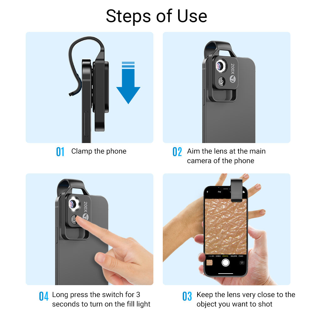 200X magnification Lens for Mobile Phone