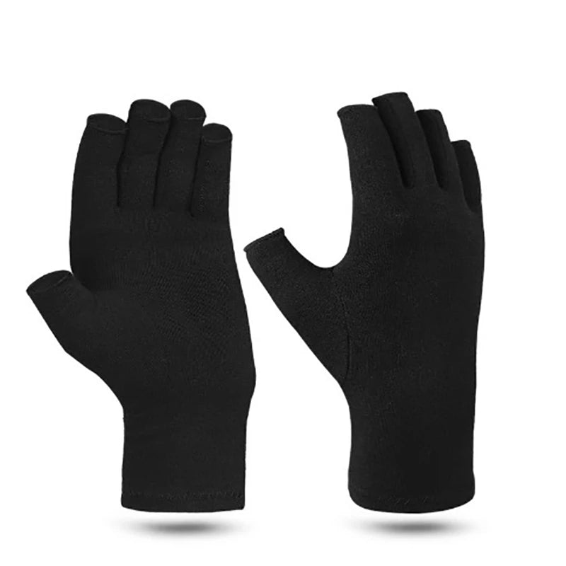 Relieve Hand Discomfort with 1pair Fingerless Compression Gloves Pi-Mart