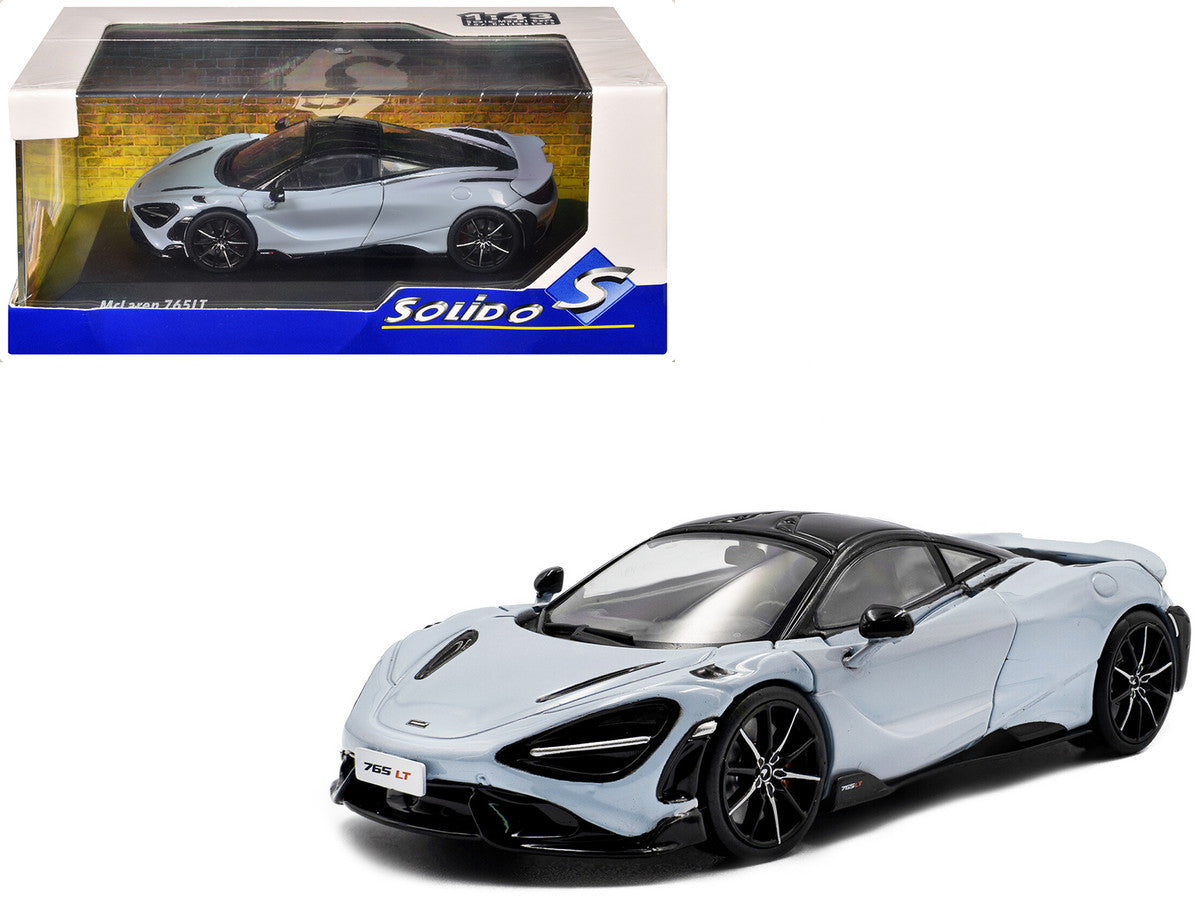 2020 McLaren 765LT Ceramic Gray with Black Top 1/43 Diecast Model Car by Solido LuxuryLifeWay Online Store