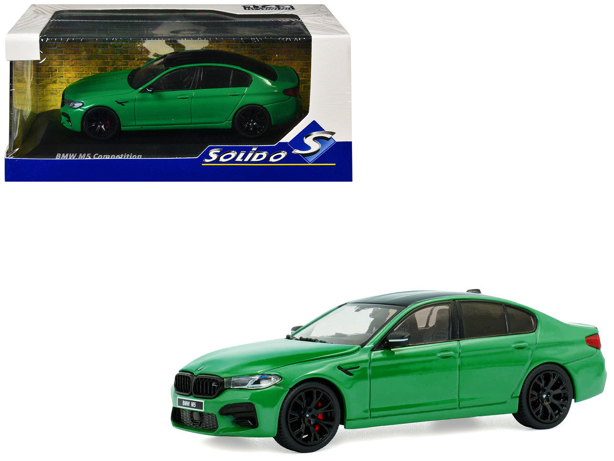 2022 BMW M5 Competition Signal Green with Black Top 1/43 Diecast Model Car by Solido LuxuryLifeWay Online Store