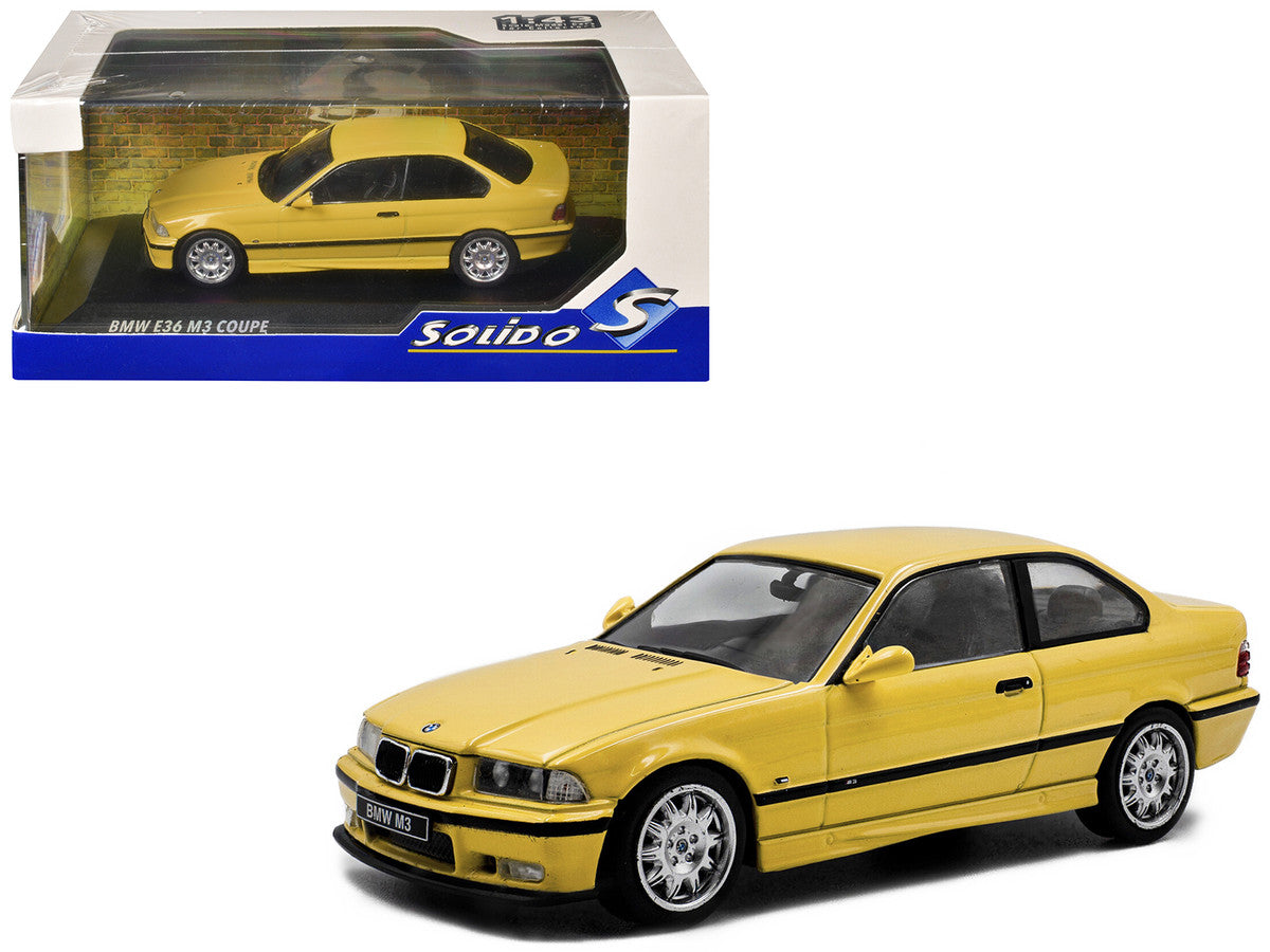 1999 BMW E36 M3 Coupe Dakar Yellow 1/43 Diecast Model Car by Solido LuxuryLifeWay Online Store